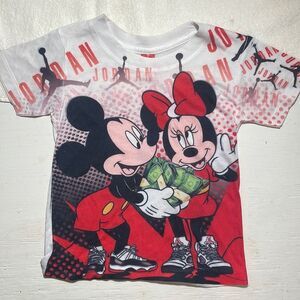XS Tees Air Jordan w/Disney Mickey Mouse & Minnie Mouse front graphics